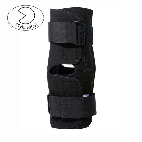 Adjustable Hinged Knee Brace - Non-Textile Synthetic Rubber, Hand Washable, Non-Electric, Black - Single Pack Little Donkey Andy