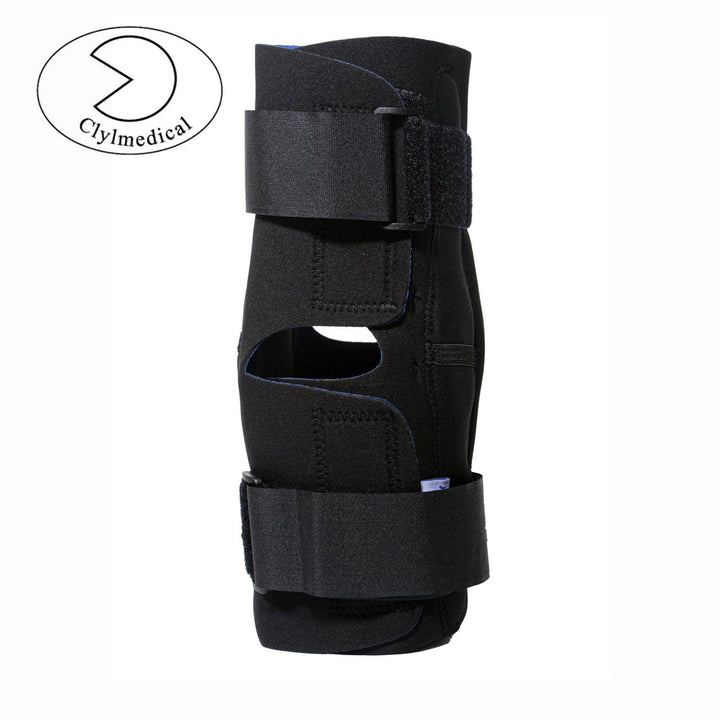 Adjustable Hinged Knee Brace - Non-Textile Synthetic Rubber, Hand Washable, Non-Electric, Black - Single Pack Little Donkey Andy