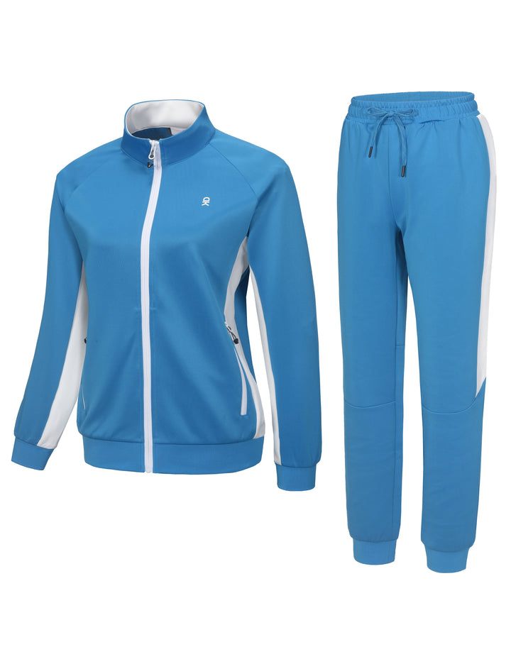 Women's Track Suits 2 Piece Set, Stretch Jogging Suit for Men Breathable Sweatsuits MP-US-DK