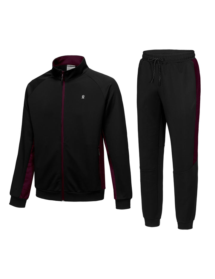 Men's Track Suits 2 Piece Set, Stretch Jogging Suit for Men Breathable Sweatsuits MP-US-DK