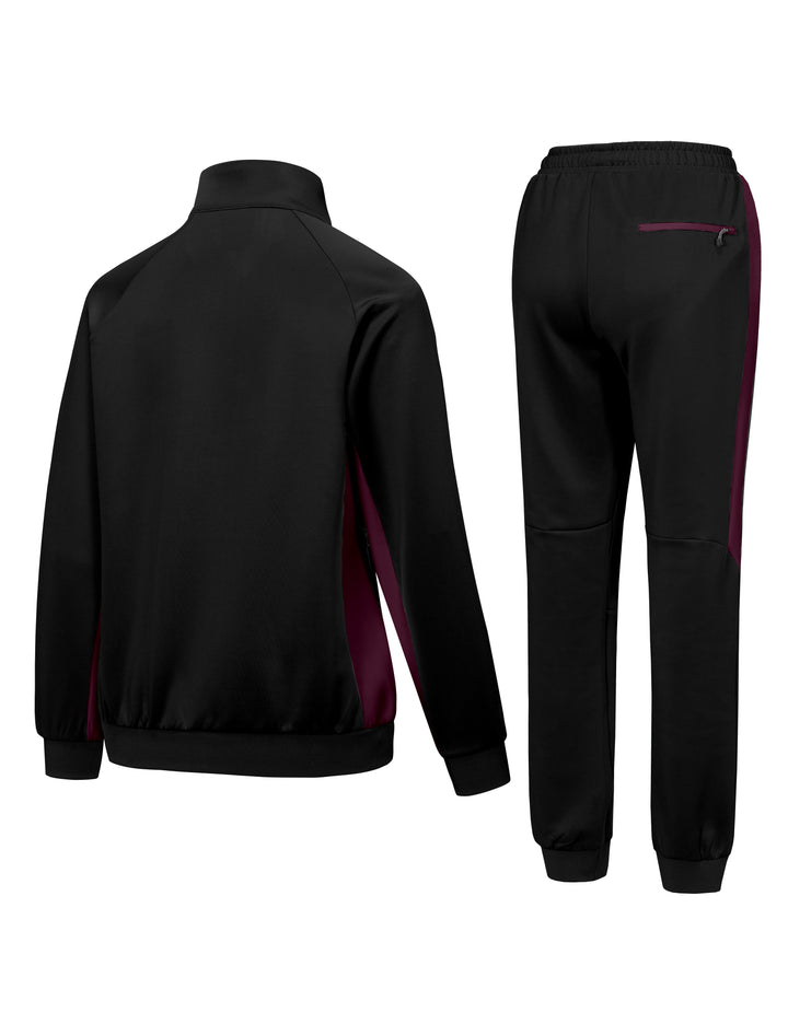 Women's Track Suits 2 Piece Set, Stretch Jogging Suit for Men Breathable Sweatsuits MP-US-DK