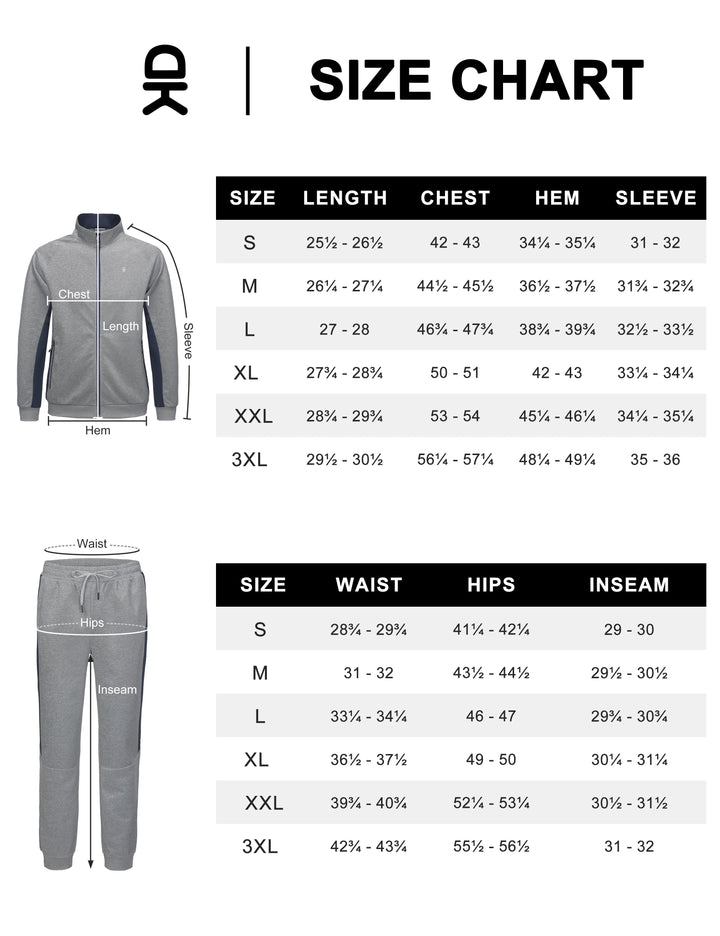 Men's Track Suits 2 Piece Set, Stretch Jogging Suit for Men Breathable Sweatsuits MP-US-DK