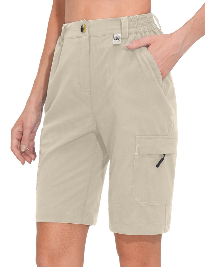 Women's 10 Inch Hiking Cargo Shorts for Summer MP-US-DK