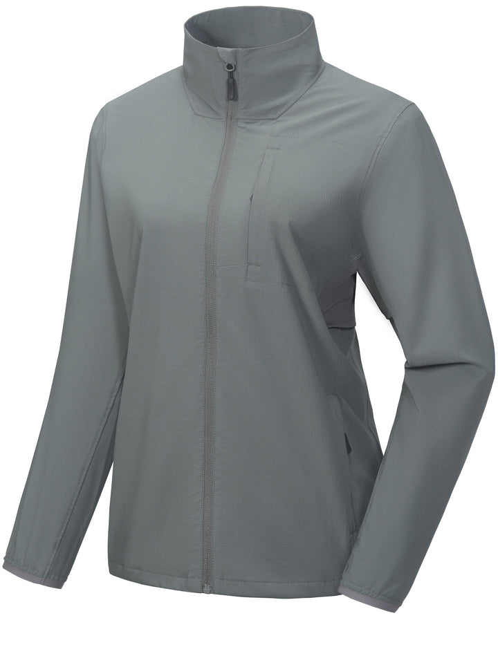 Women's Woven Jacket Lightweight Breathable Windproof UPF50+ Outdoor Hiking Golf Shirt YZF US-DK