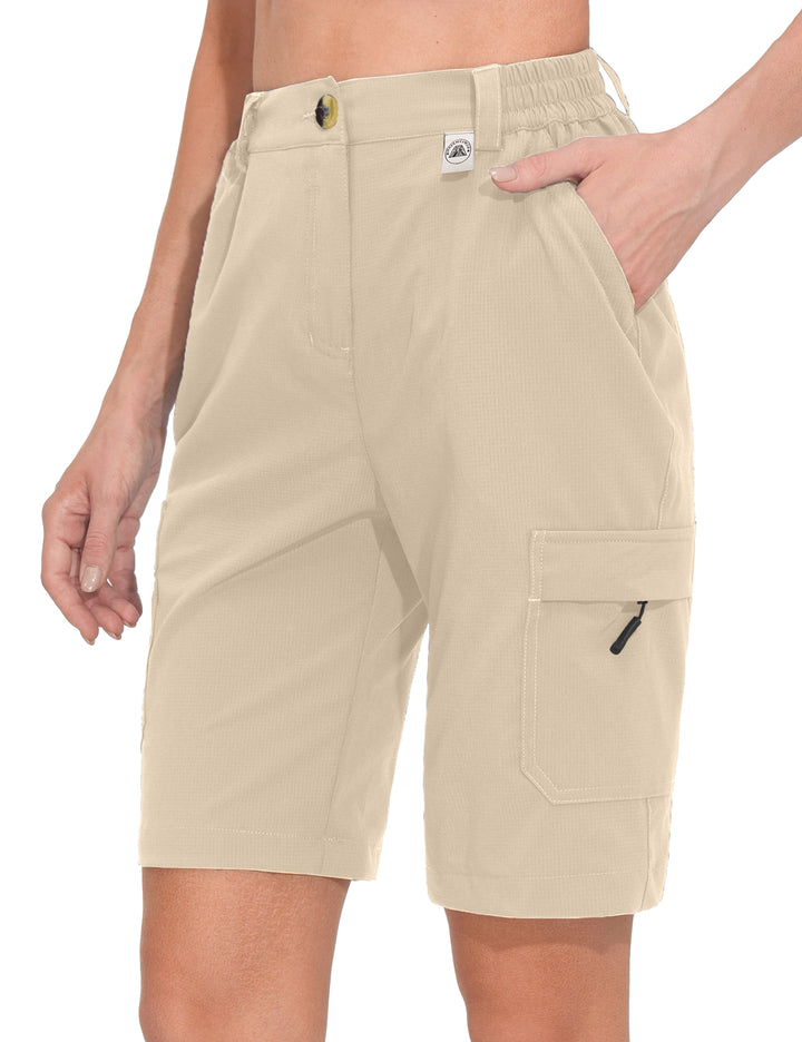 Women's 10 Inch Hiking Cargo Shorts for Summer MP-US-DK