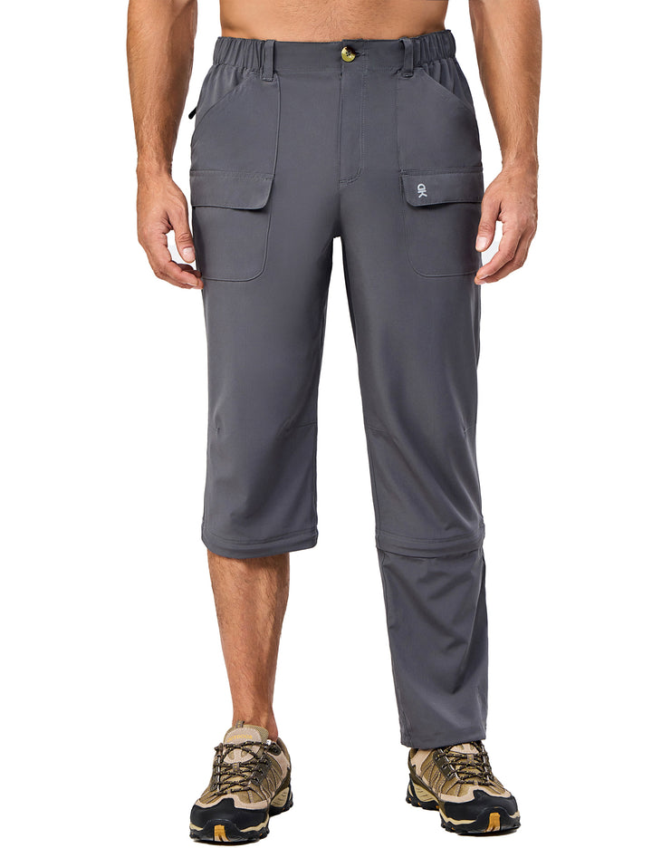 Men's Convertible Pants Zip-Off Quick-Dry Hiking Fishing Travel Pants MP-US-DK