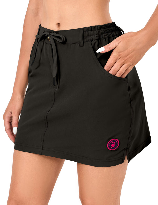 Women's Athletic Golf Skort 16 Inches Build-in Skirt YZF US-DK