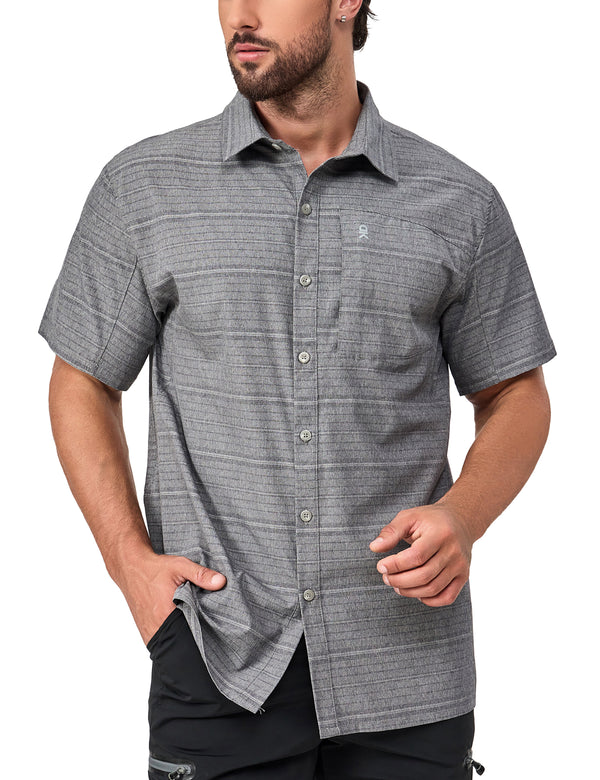 Men's Lightweight Quick Dry Button Down Breathable UPF50 Shirts MP-US-DK