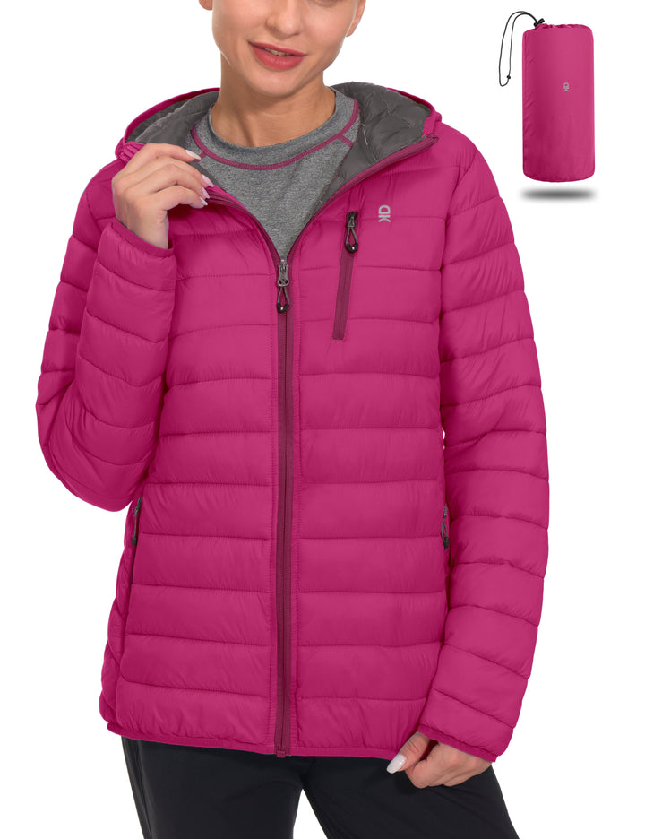 Women's Packable Lightweight Puffer Jacket YZF US-DK