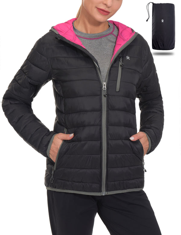 Women's Packable Lightweight Puffer Jacket YZF US-DK