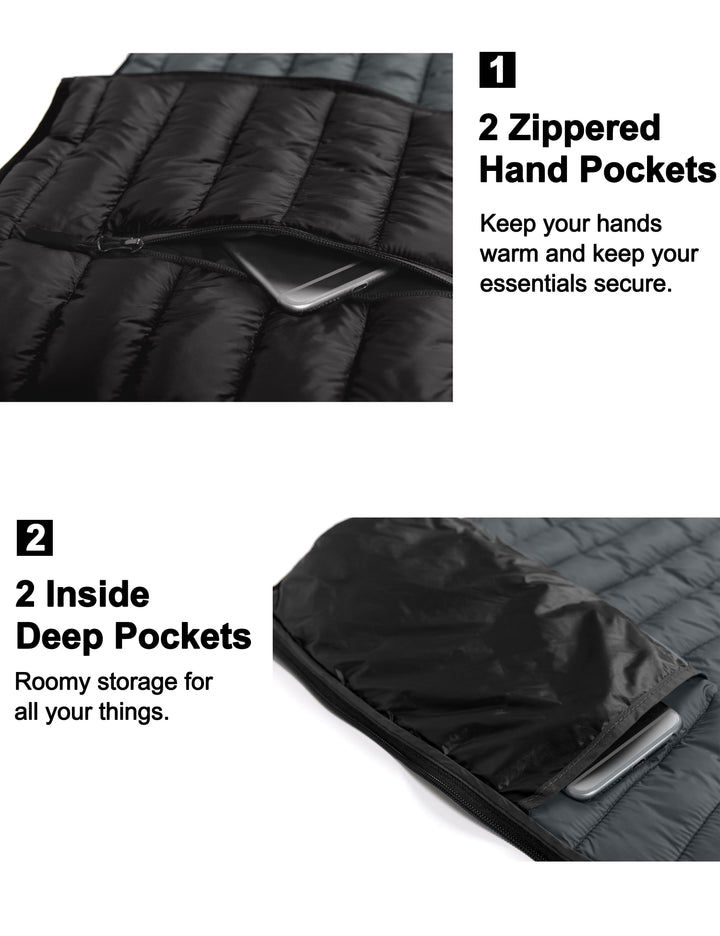 Women's Winter Vest Packable Sleeveless Jackets Recycled Insulation MP-US-DK