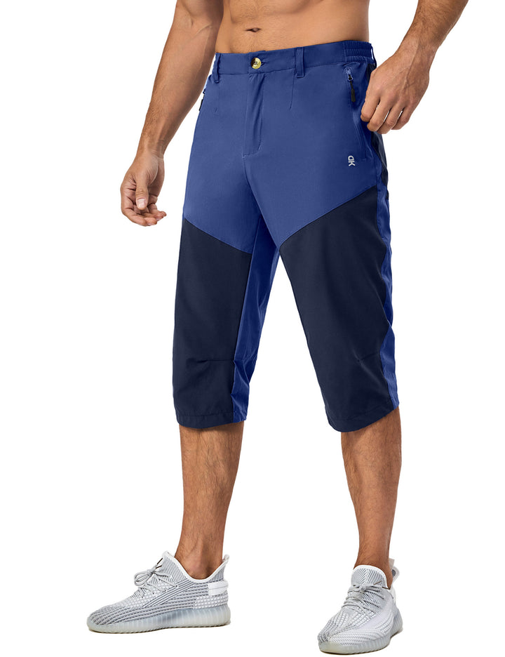 Mens Hiking Pants 3/4 Pants Capri Shorts for Travel Casual MP-US-DK