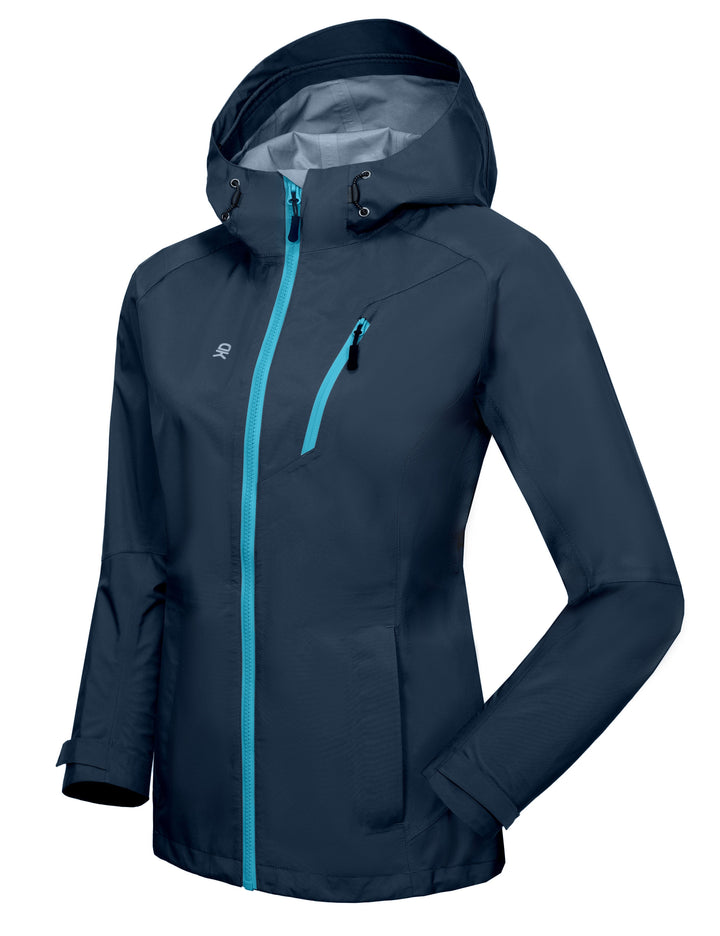 Women's Lightweight Waterproof Hiking Rain Jacket YZF US-DK