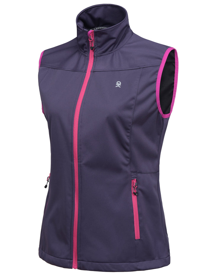 Women's Lightweight Softshell Vest, Windproof YZF US-DK