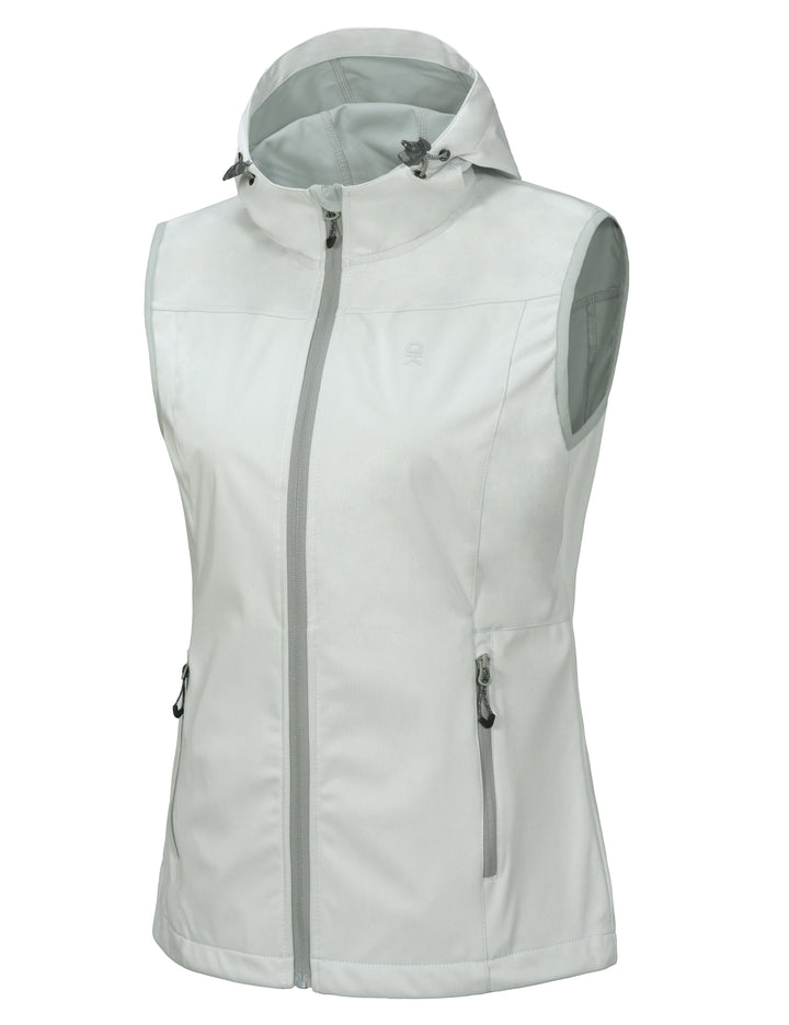 Women's Hooded Windproof Softshell Vest YZF US-DK