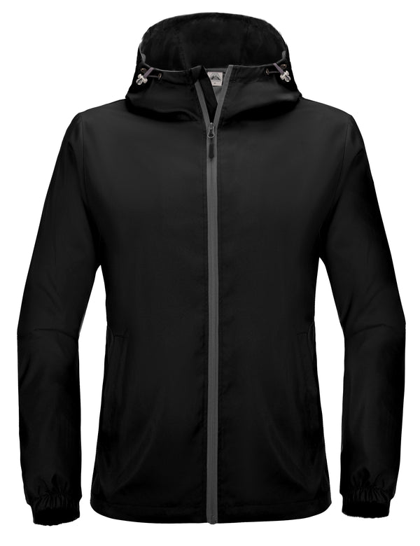 Men's Lightweight, Water-Resistant Windproof Hooded Golf Jacket MP-US-DK