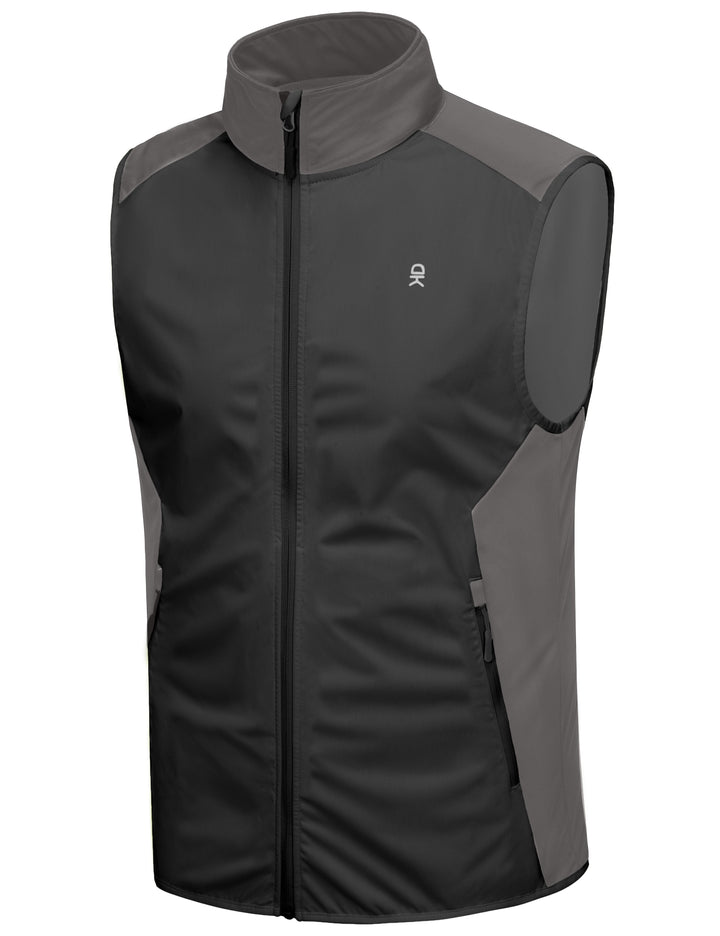 Men's Golf Vest, Windproof Softshell Sleeveless Jacket for Running Hiking MP-US-DK