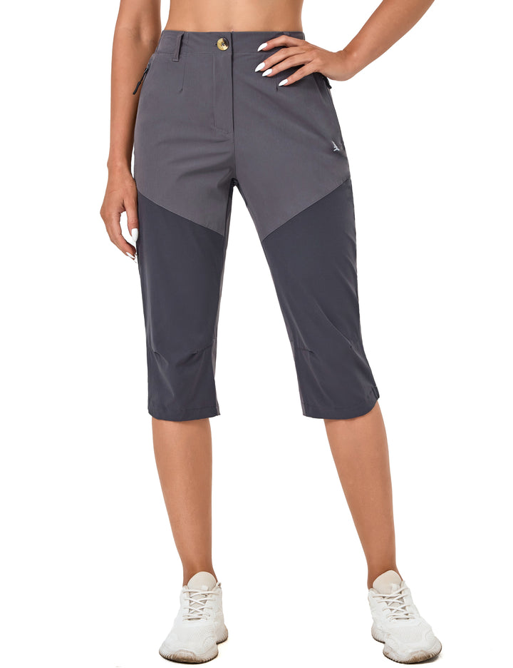 Women's Stretch Capris Lightweight Breathable UPF 50 Pants MP-US-DK