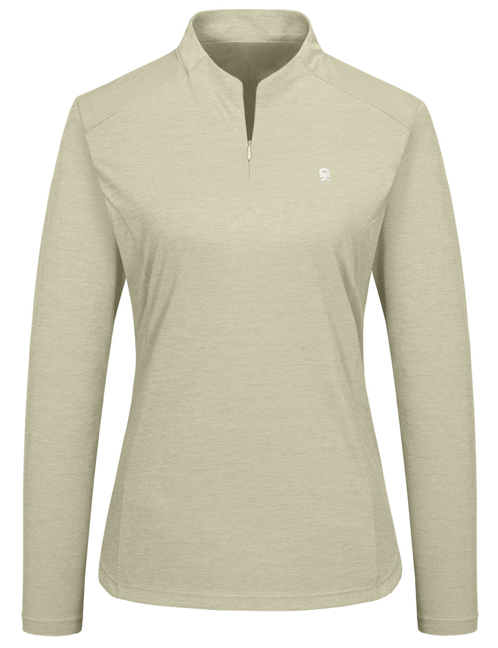 Women's UPF50+ Shirts 1/4 Long Sleeve Pullover Lightweight Golf Hiking Tops MP-US-DK