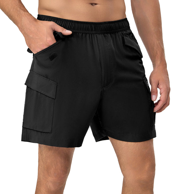 Men's Quick Dry Hiking Cargo Shorts Athletic Swim Board Beach Shorts MP-US-DK