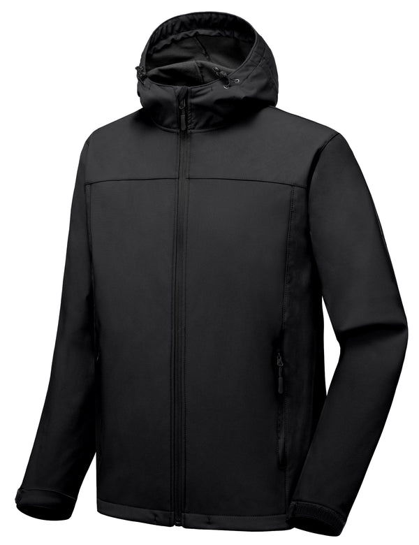 Men¡¯s Softshell Jacket with Removable Hood and Water Repellent YZF US-DK