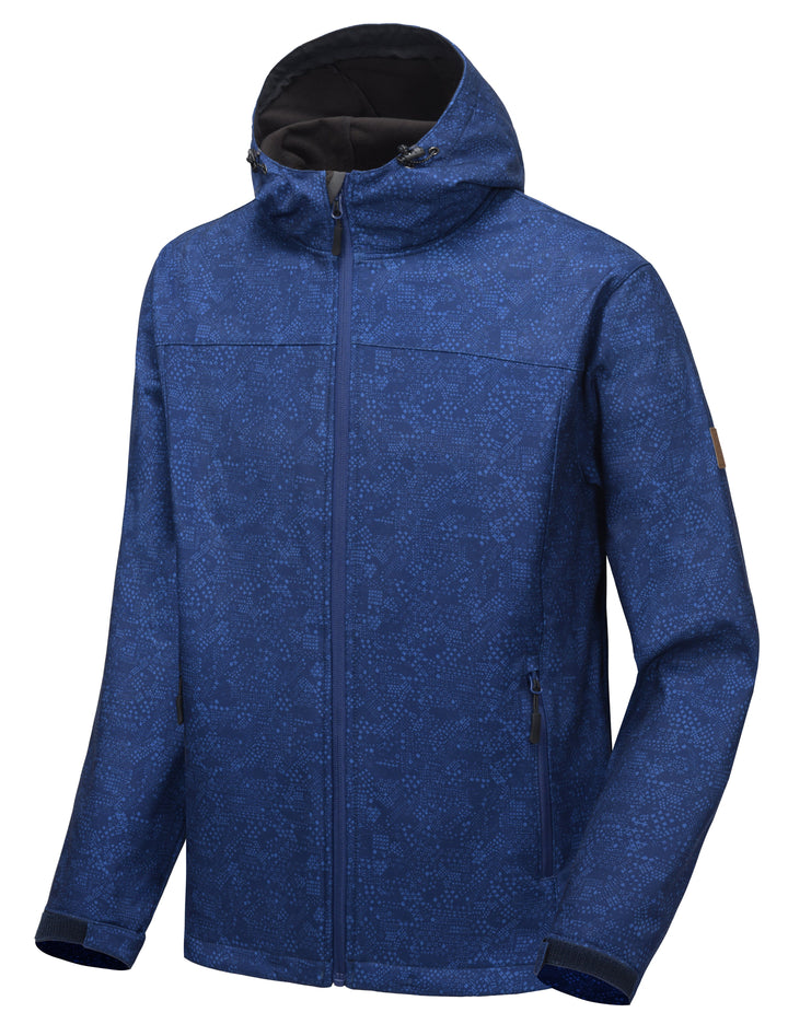 Men¡¯s Softshell Jacket with Removable Hood and Water Repellent YZF US-DK