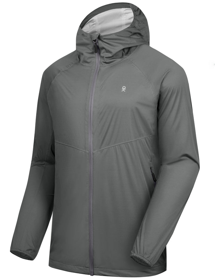 Men¡¯s Ultra Light Waterproof Hooded Rain Jacket, for Hiking, Fishing, and Cycling MP-US-DK