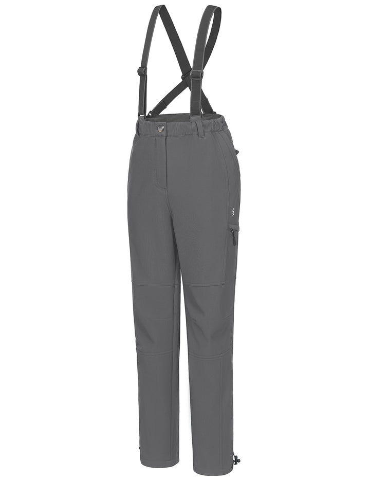 Women's Ski Bibs Insulated Water Resistant Windproof Snow Pants with Adjustable Suspenders MP US-DK