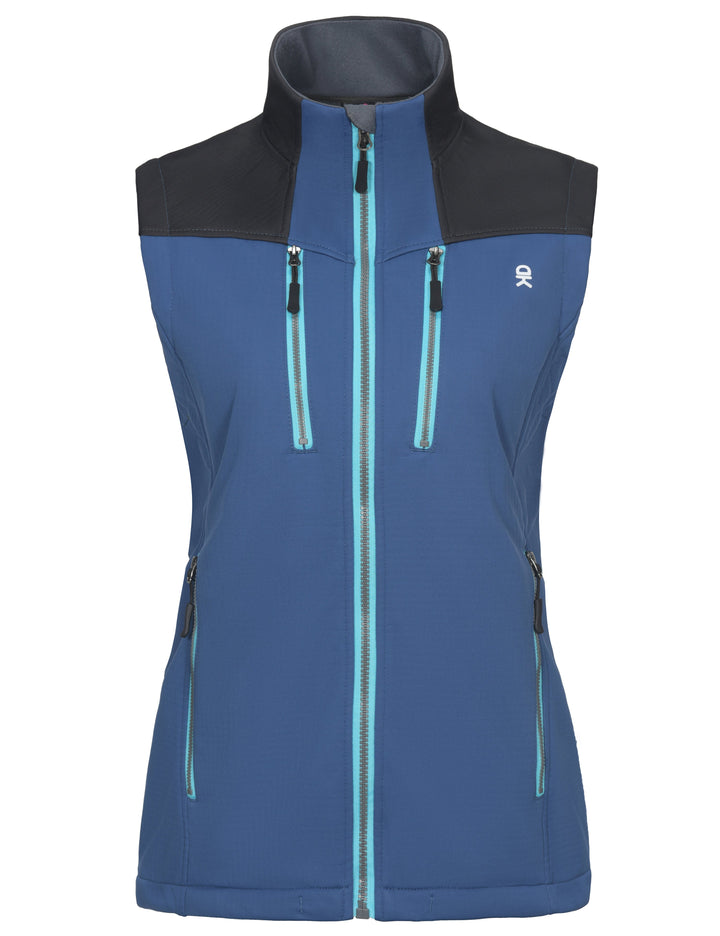 Women's Lightweight Sleeveless Fleece Lined Vest for Running Hiking Golf MP-US-DK