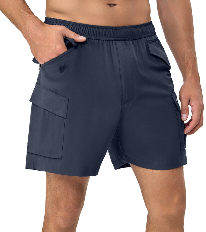 Men's Quick Dry Hiking Cargo Shorts Athletic Swim Board Beach Shorts MP-US-DK