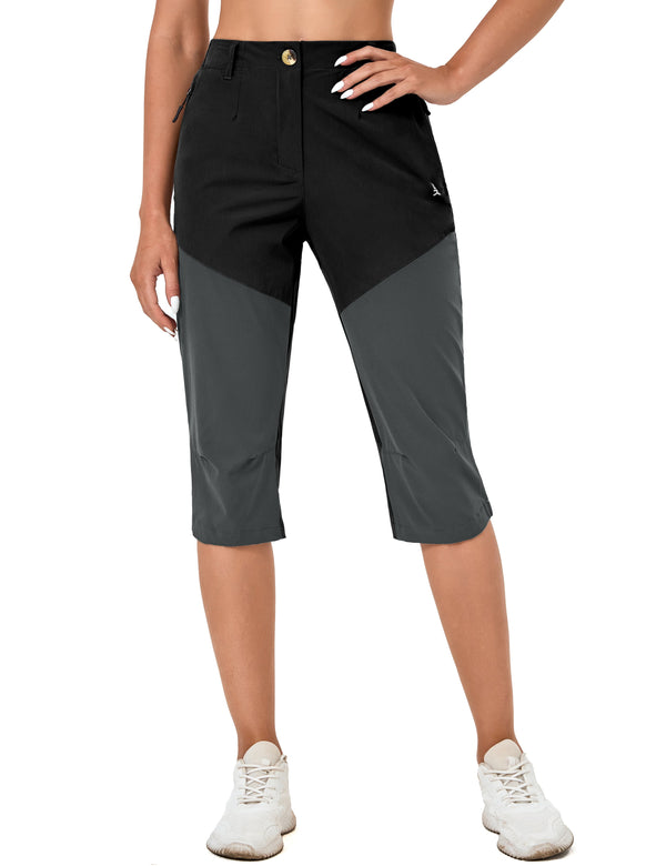 Women's Stretch Capris Lightweight Breathable UPF 50 Pants MP-US-DK