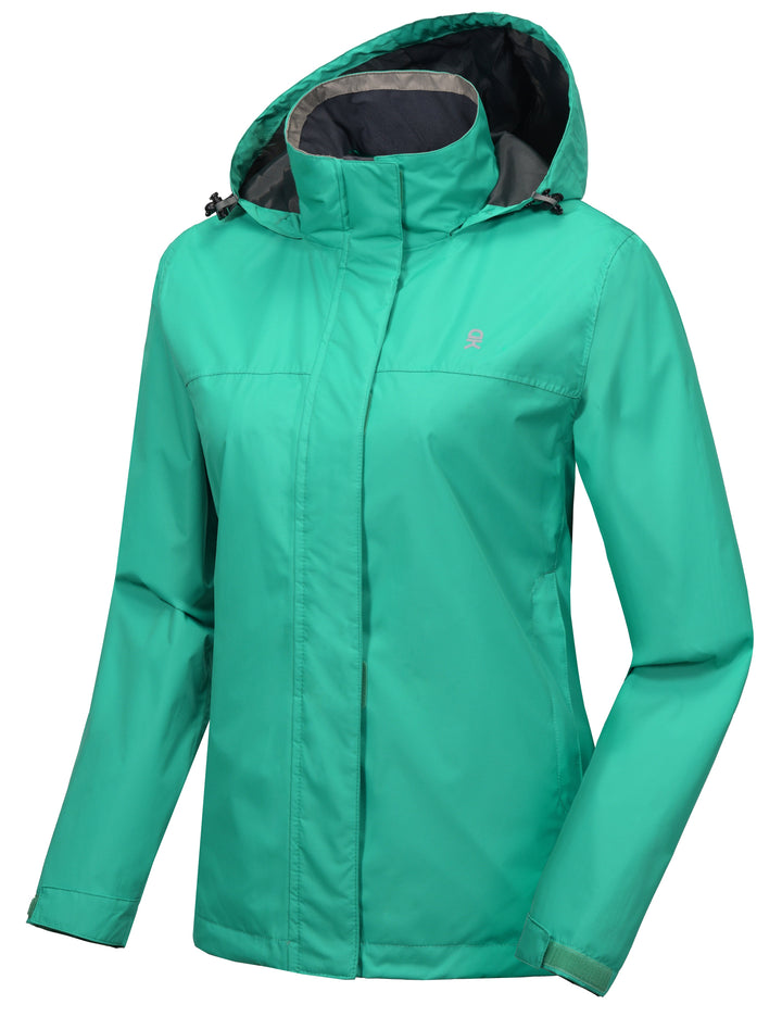 Women's Waterproof Lightweight Outdoor Rain Jacket YZF US-DK