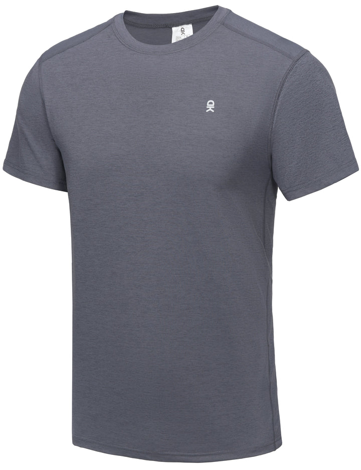 Mens Crew Neck Moisture-Wicking Short Sleeve Tees for Running Hiking MP-US-DK