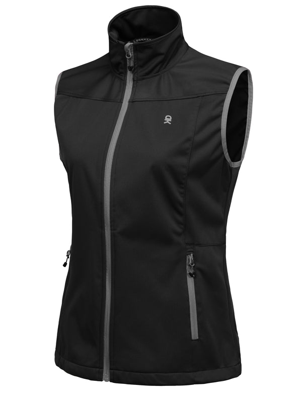 Women's Lightweight Softshell Vest, Windproof YZF US-DK