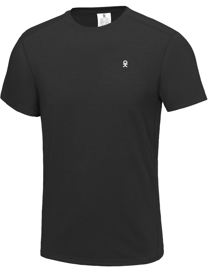 Mens Crew Neck Moisture-Wicking Short Sleeve Tees for Running Hiking MP-US-DK