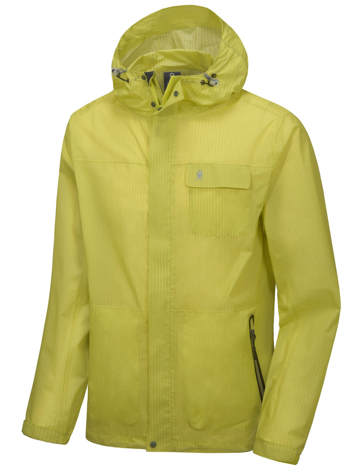 Men's Lightweight Waterproof Rain Jacket Coat,  Windbreaker with Hood MP-US-DK