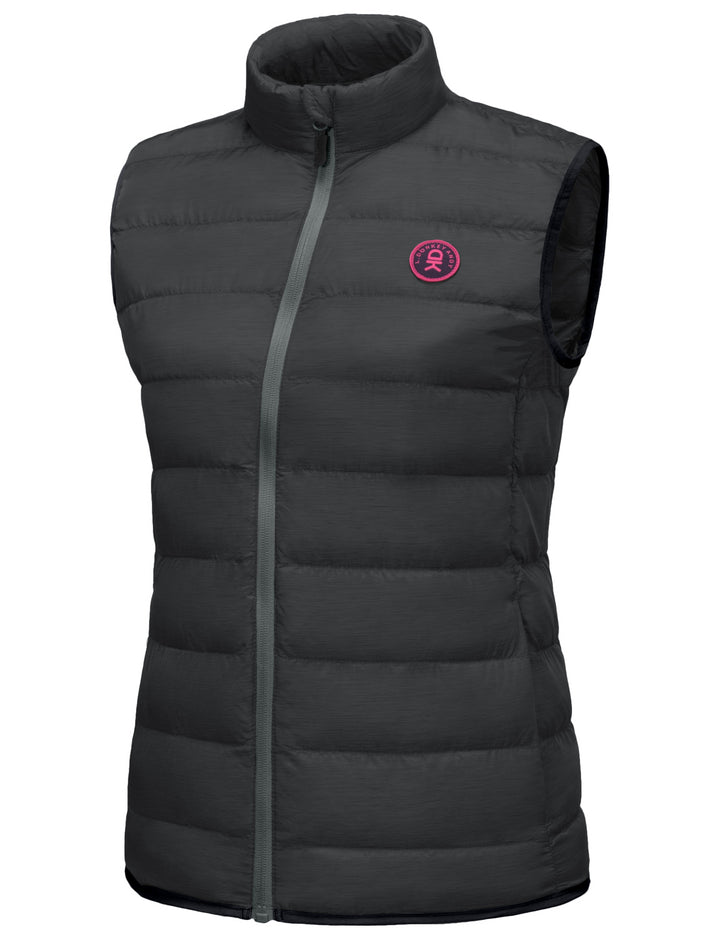 Women's Lightweight Puffer Vest Winter Warm Sleeveless Jacket for Casual Travel Golf Hiking YZF US-DK