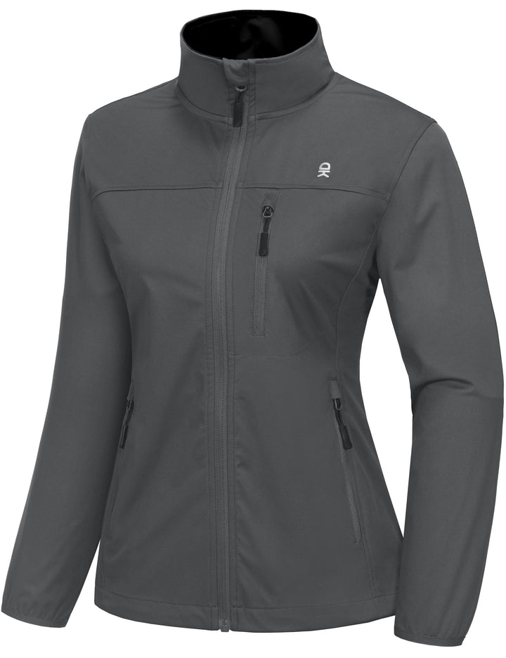 Women's Lightweight Softshell Jacket Windbreaker for Travel, Hiking, Water Repellent MP-US-DK