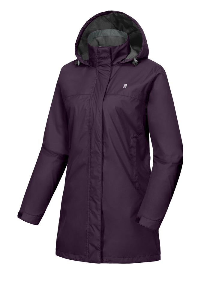 Women's Waterproof Windbreaker Rain long Shell Jacket YZF US-DK