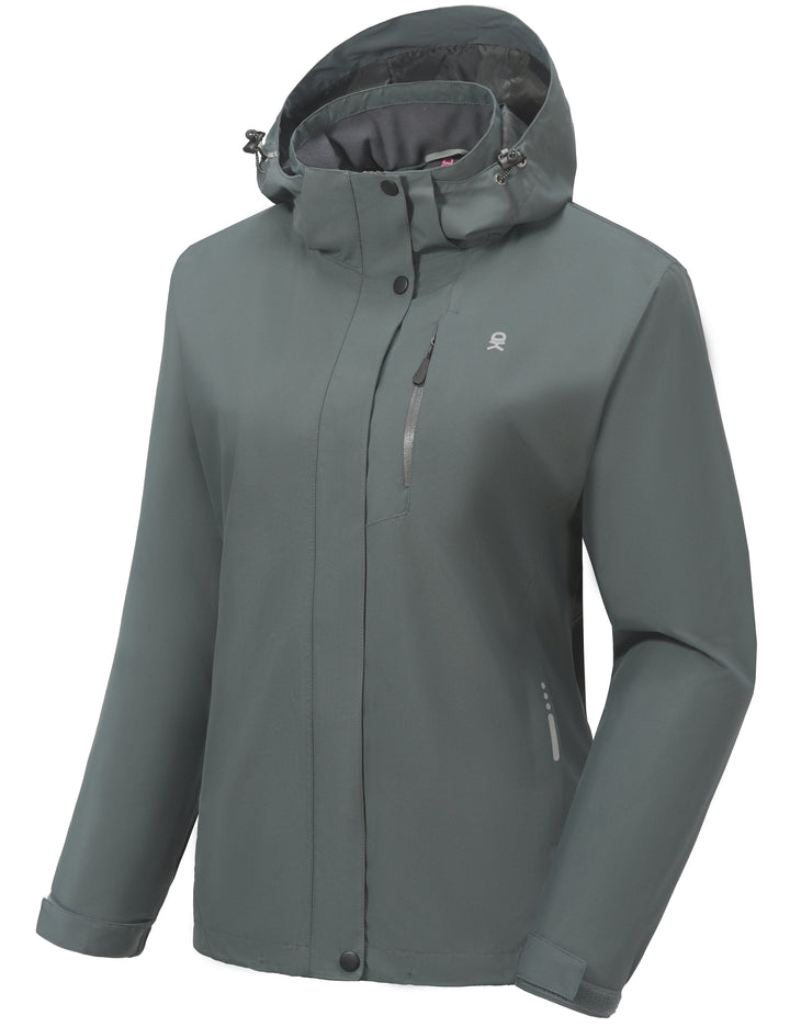 Women's Lightweight Hooded Waterproof Rain Jacket  for Travel Hiking Golf MP-US-DK