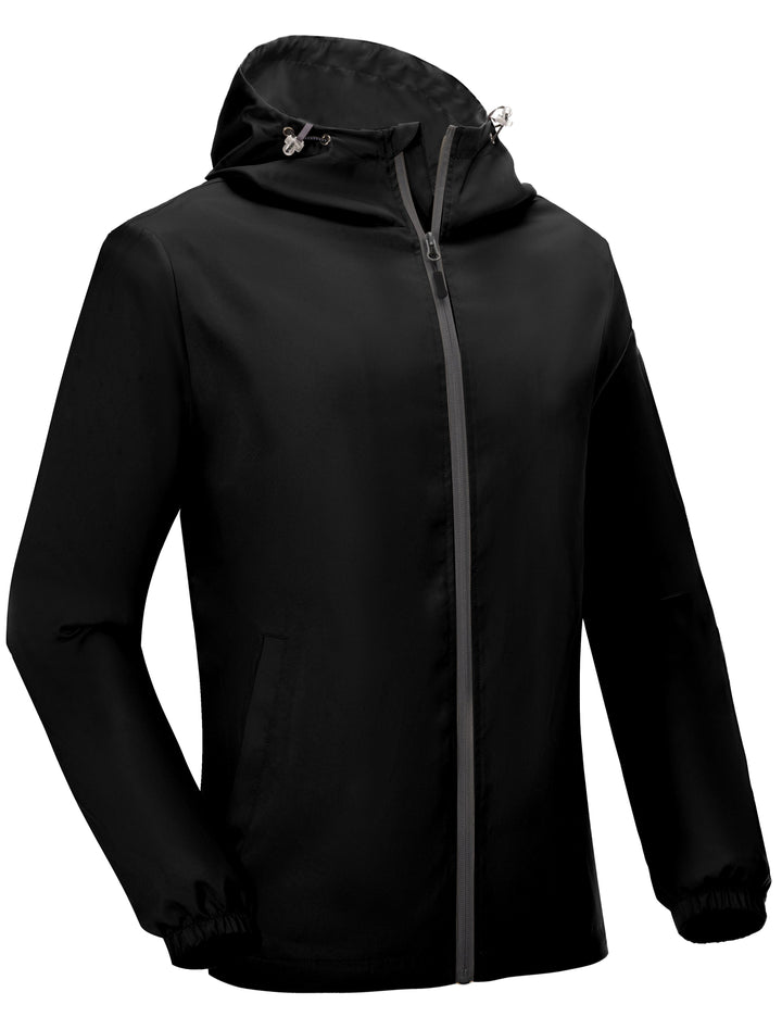 Men's Lightweight, Water-Resistant Windproof Hooded Golf Jacket MP-US-DK