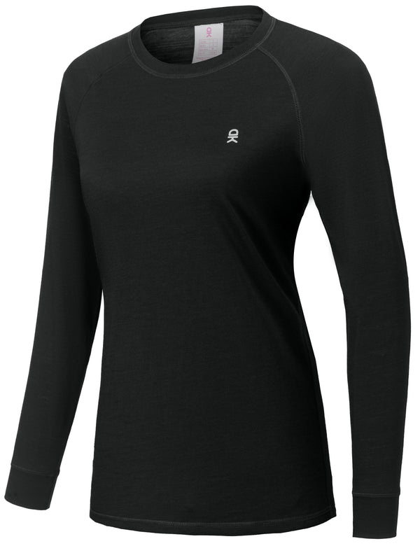 Women's Lightweight Thermal Underwear Tops, Winter Long Sleeve Shirts