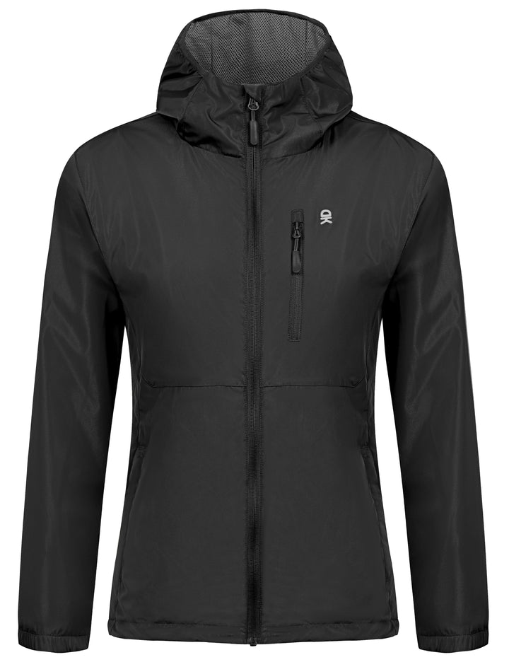 Women's Water Resistant Breathable Ripstop Light Jacket with Hood MP-US-DK