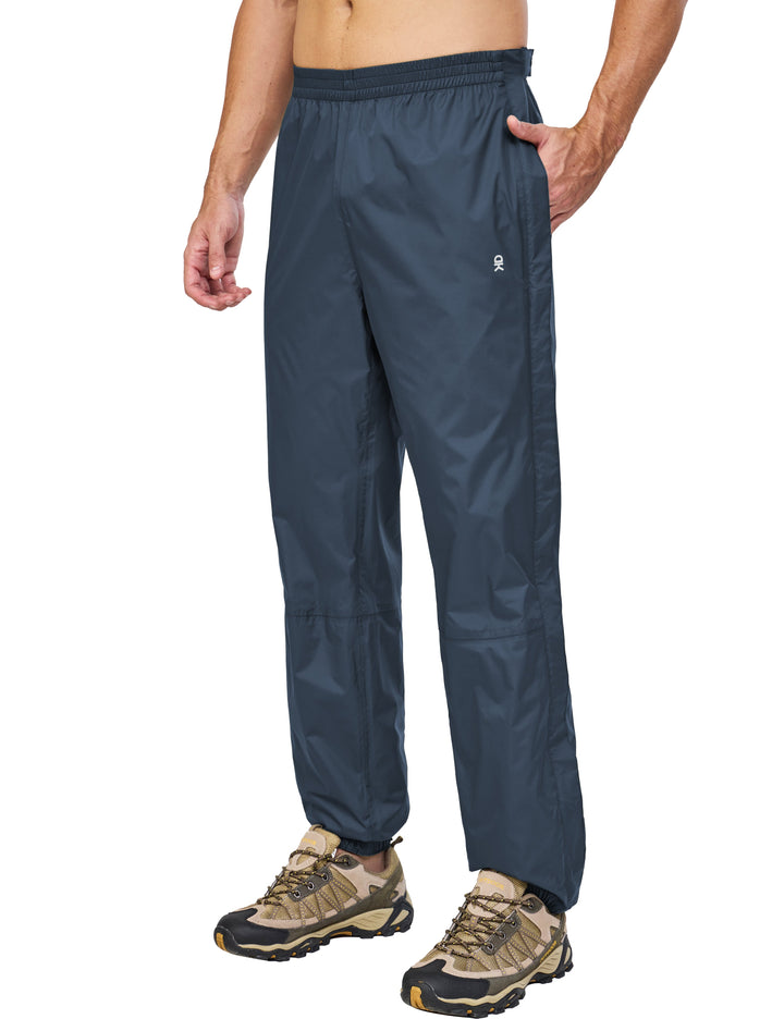 Men's Waterproof Lightweight Over Rain Pants for Hiking, Golf, Fishing MP-US-DK