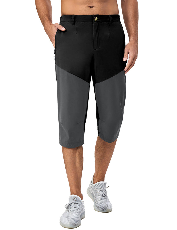 Mens Hiking Pants 3/4 Pants Capri Shorts for Travel Casual MP-US-DK