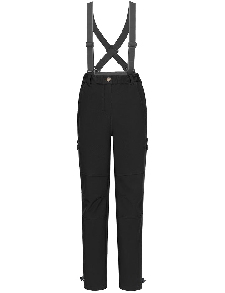 Women's Ski Bibs Insulated Water Resistant Windproof Snow Pants with Adjustable Suspenders MP US-DK