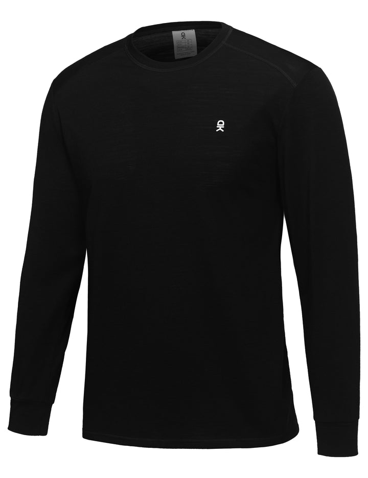 Men's Wool Thermal Underwear, Wicking Base Layer Men Cold Weather MP-US-DK