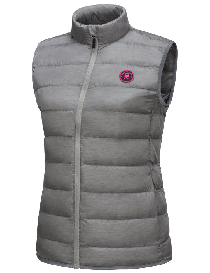 Women's Lightweight Puffer Vest Winter Warm Sleeveless Jacket for Casual Travel Golf Hiking YZF US-DK