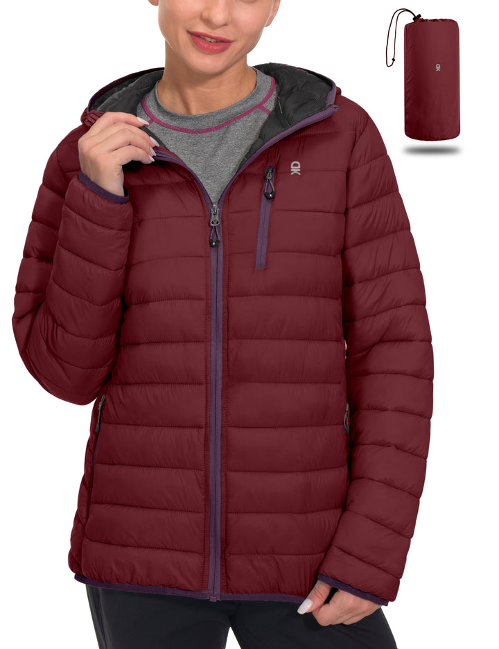 Women's Packable Lightweight Puffer Jacket YZF US-DK