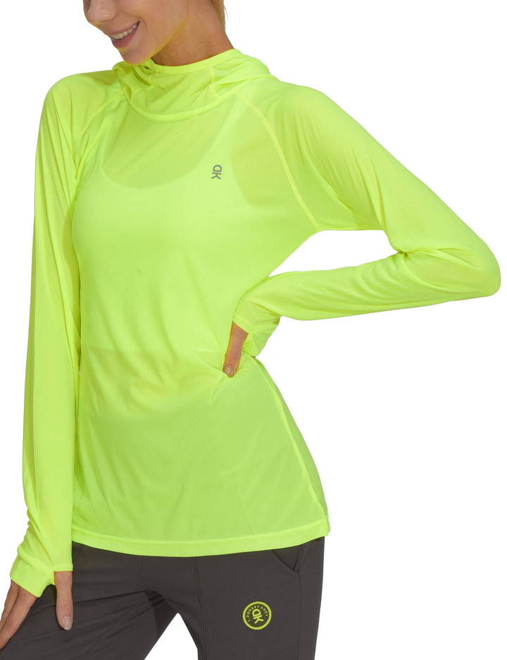 Women's UPF 50 Sun Protection Long Sleeve Shirt, UV SPF Hoodie MP-US-DK